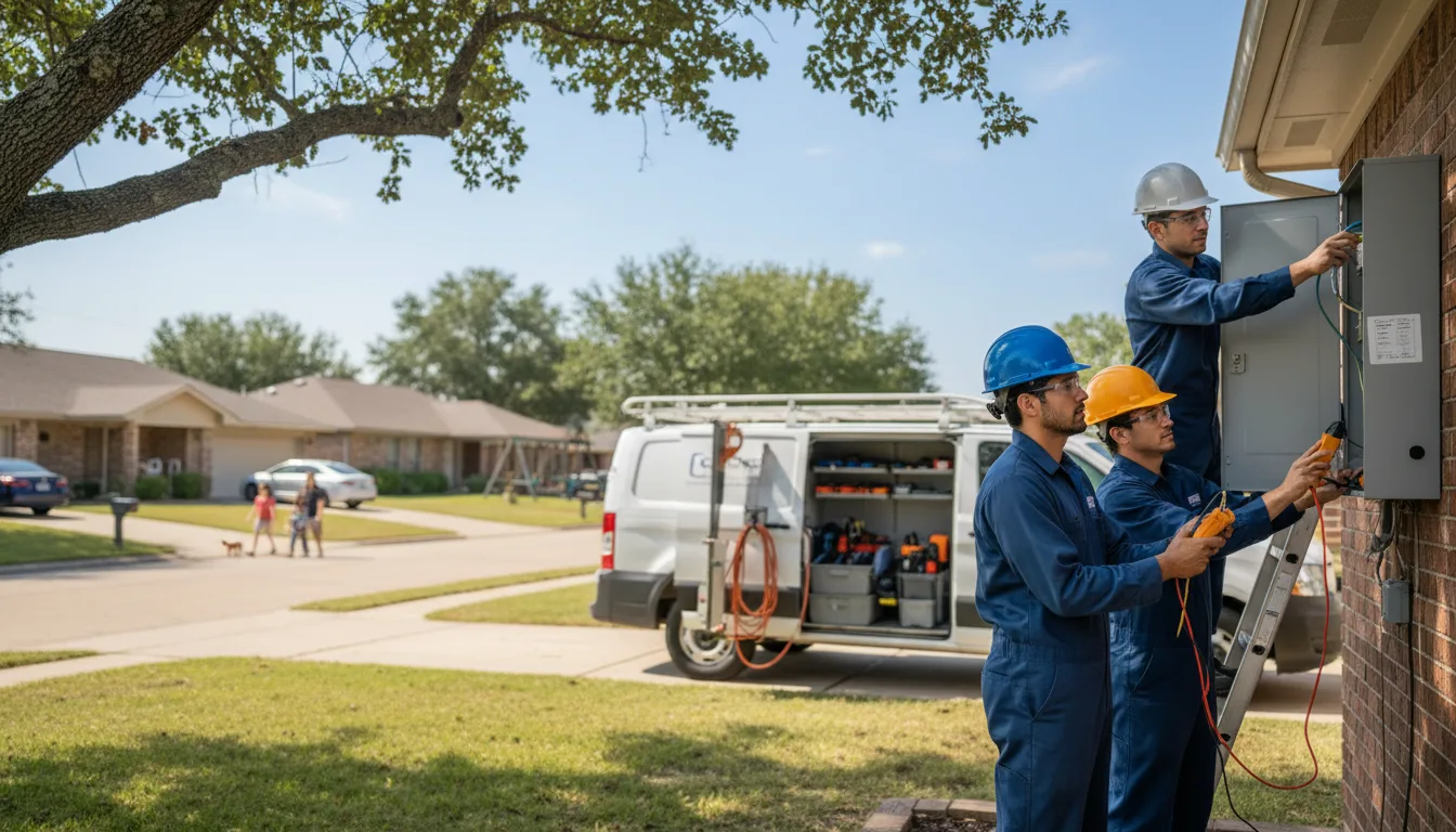 Certified electrician providing emergency electrical services in Hankamer, TX